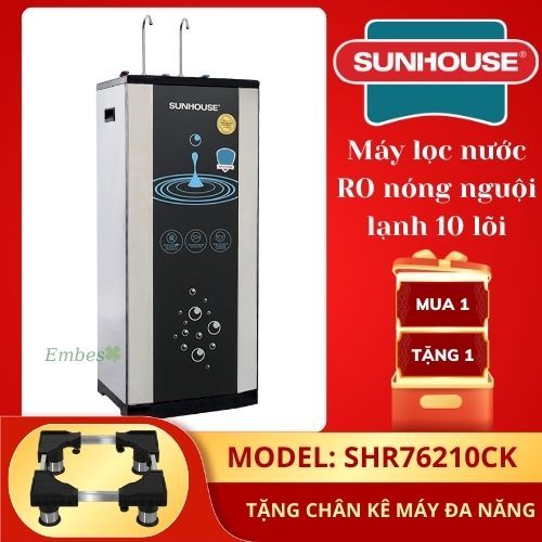 Máy lọc nước RO nóng nguội lạnh Sunhouse SHR76210CK 10 lõi - 76210CK - Lắp đặt miễn phí TP.HCM