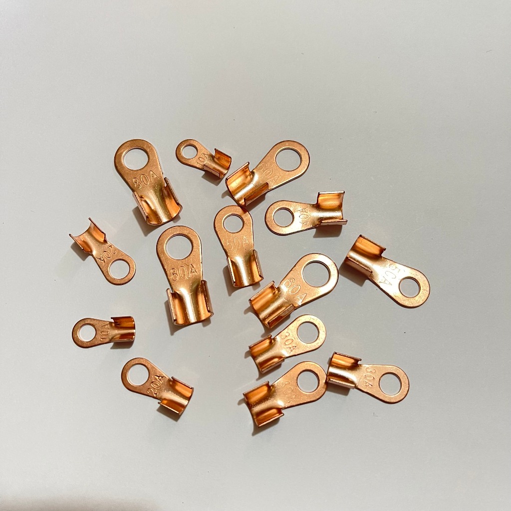 Đầu cos đồng đỏ 10A đến 100A, cos 6 và cos 8 loại tốt