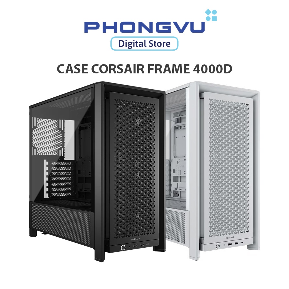 Vỏ máy tính Corsair FRAME 4000D Mid-Tower - Bảo hành 24 tháng