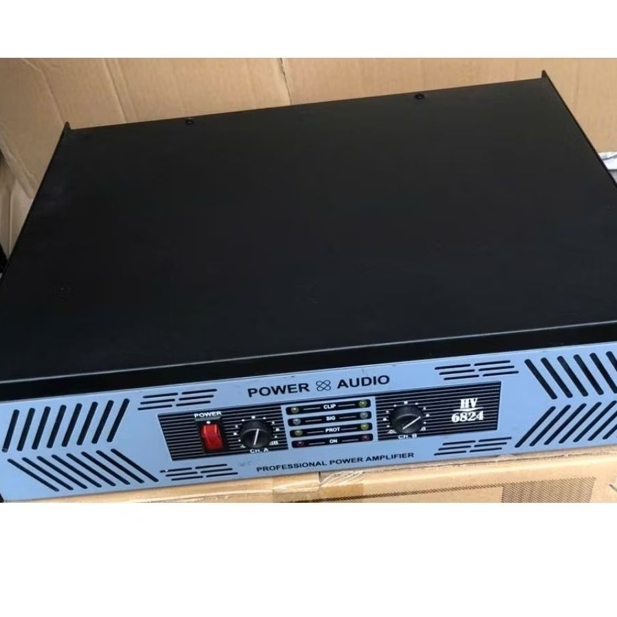 Cục Đẩy 2 Kênh 800W POWER & AUDIO model HV 6824. (24 Sò)