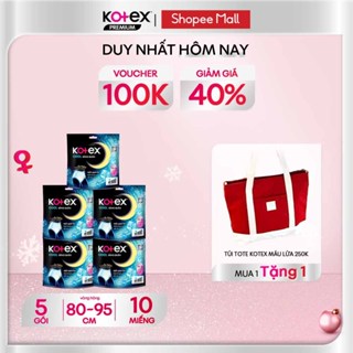   KOL Live  Combo 5 Băng vệ sinh Kotex Dạng Quần Cool cỡ M L 2 Miếng 