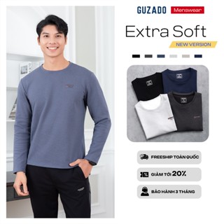  Áo Giữ Nhiệt Nam GUZADO Form Basic Thoải Mái Chất Nỉ Cotton Mềm Mịn Dày Đẹp Không Bai Xù GDT03 