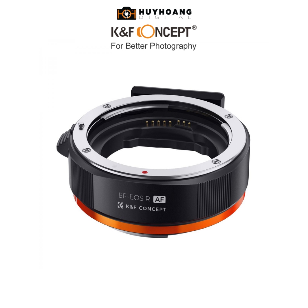 Ngàm Chuyển K&F Concept EF-EOS R AF - Hỗ trợ chống rung, Auto Focus Canonn R, RP, R5, R6II,... KF06.467