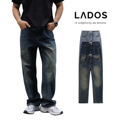 Quần Jean Dài Nam ống Suông Casual LADOS-34199 chất jean nhập khẩu Cao cấp form đẹp không bai giãn xù lông