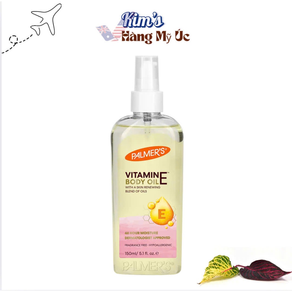 Dầu dưỡng body cho da khô ráp, không đều màu - Palmers Cocoa Butter Natural Vitamin E Body Oil 150ml