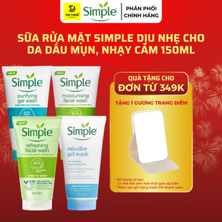  Sữa Rửa Mặt Simple Refreshing Facial Wash 150ml - Dịu Nhẹ Cho Da Dầu Mụn Nhạy Cảm- Dr Thêm 