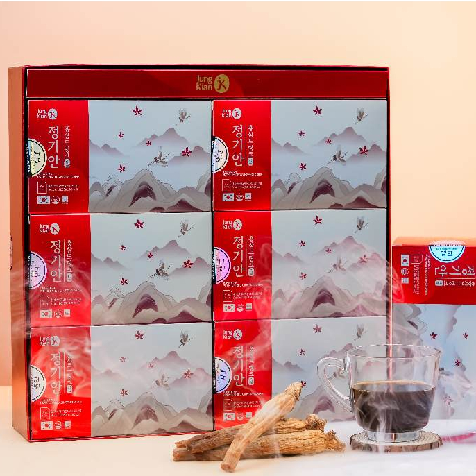 Nước hồng sâm Hàn Quốc 6 năm tuổi Jung Kian Premium Drink Korean Red Ginseng