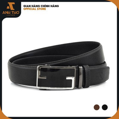 Thắt lưng nam MHT4-44 chất da bò chân kim, khoá tự động hợp kim không rỉ, bảo hành 03 năm, Anh Tho Leather