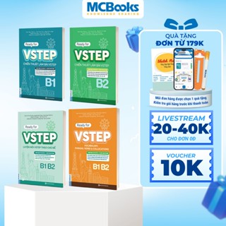 Sách - Combo luyện thi Vstep - Ready for VSTEP B1, B2 -  Chiến Thuật Làm Bài và Tổng hợp từ vựng luyện nói B1, B2