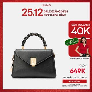  Túi Xách Nữ Thời Trang JUNO Cỡ Nhỏ Tay Cầm Xoắn Phối Charm Trang Trí TXN926 