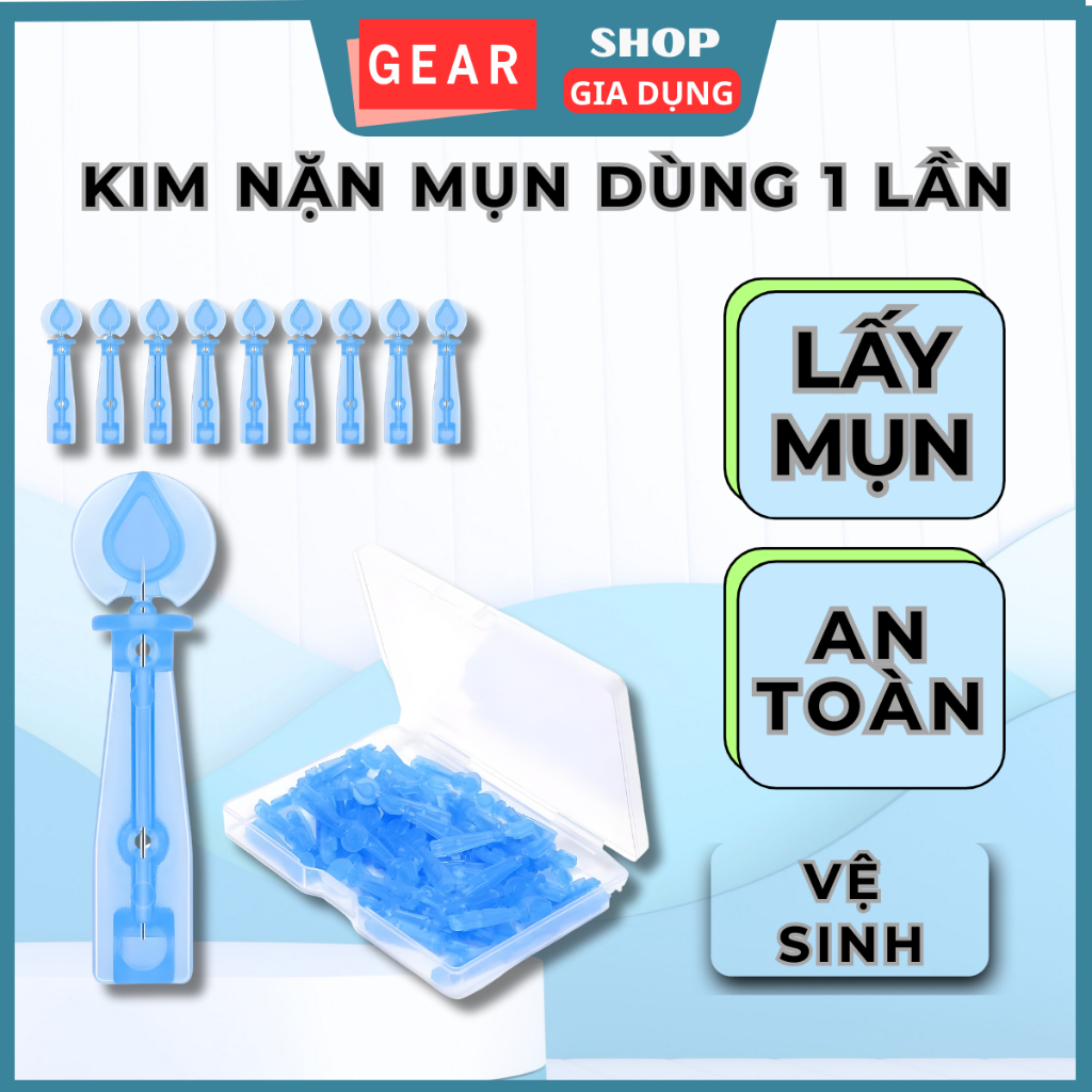 Kim lấy mụn dùng 1 lần hộp 50 cái tiện lợi GEARSHOP dụng cụ chăm sóc da vệ sinh an toàn