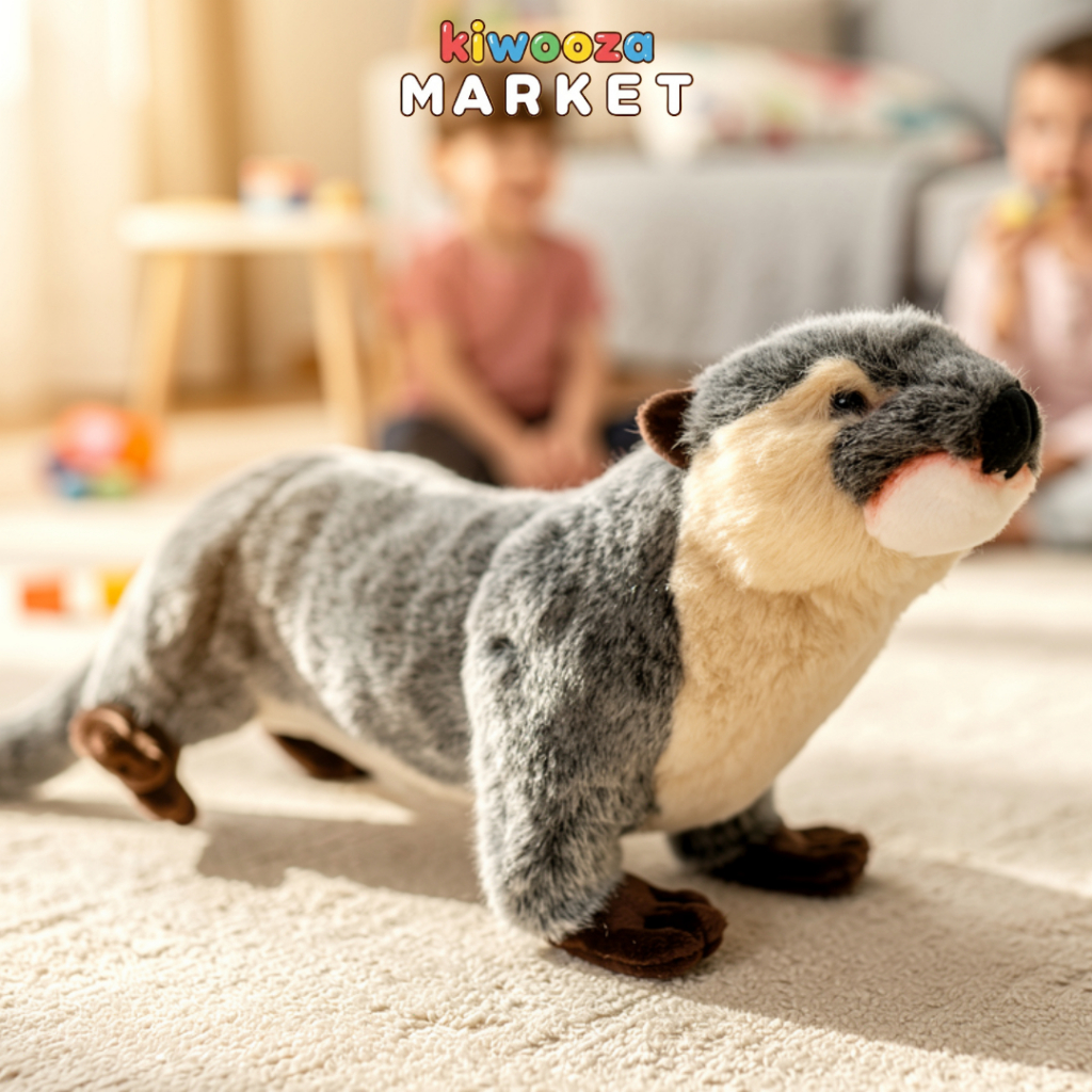 Thú Bông Rái Cá Sông (River Otter) Kiwooza Market – Gấu Bông Rái Cá Giống Thật Cao Cấp, Lông Mịn (30