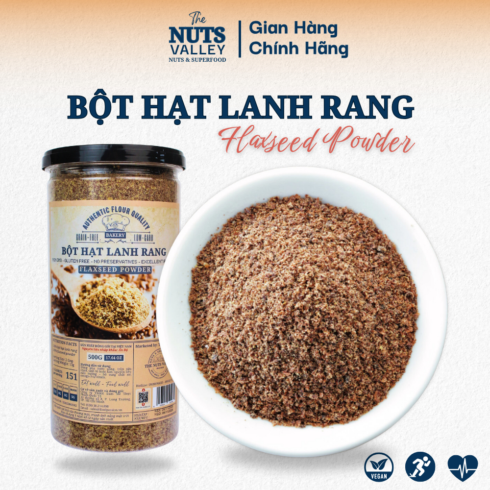 Bột Hạt Lanh & Lanh Nâu – Làm Bánh, Ăn Salad, Tết 2026 – Flaxseed, The Nuts Valley – KL Cả Bì