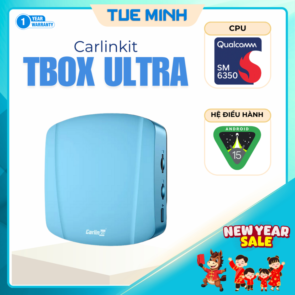 Android Box ô tô Carlinkit Tbox ULTRA - SM6350, RAM 8GB