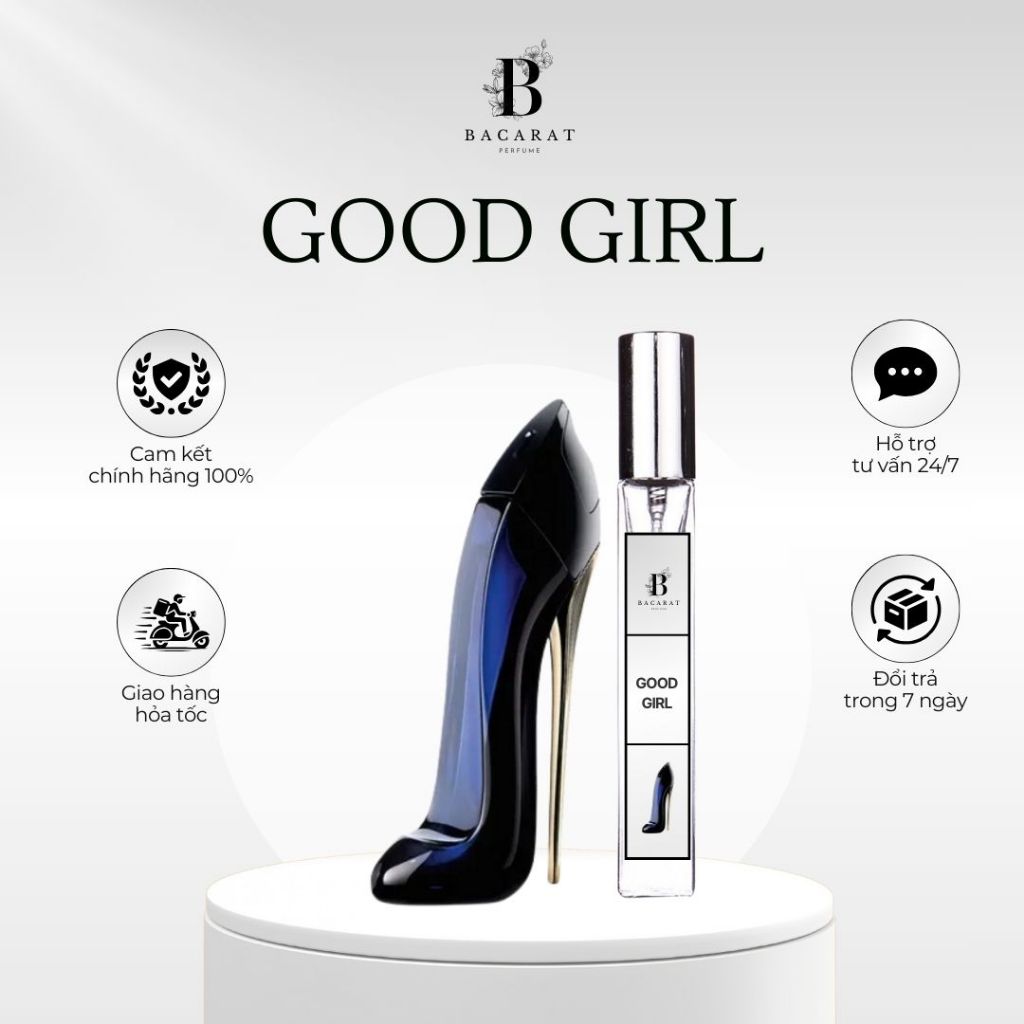 Nước Hoa Nữ Good Girl (Guốc Đen) Chiết 10ml - Mùi Hương Quyến rũ, Nữ tính, Ngọt ngào - BACARAT PERFUME