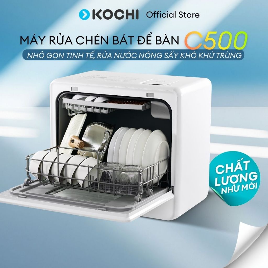 [Đã qua sử dụng] Máy rửa chén bát để bàn KOCHI C500 - 6 bộ - Không cần lắp đặt - 5+1 chương trình rử