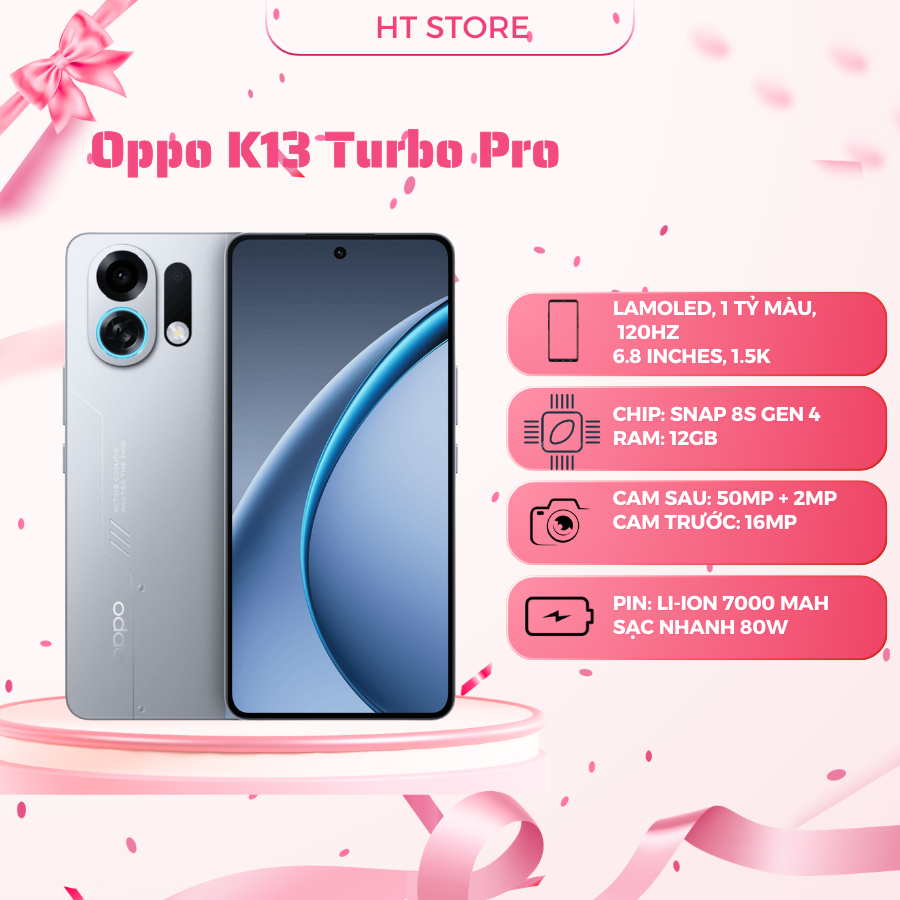 Điện thoại OPPO K13 Turbo Pro Nguyên Seal Full Box Snapdragon 8s Gen 4