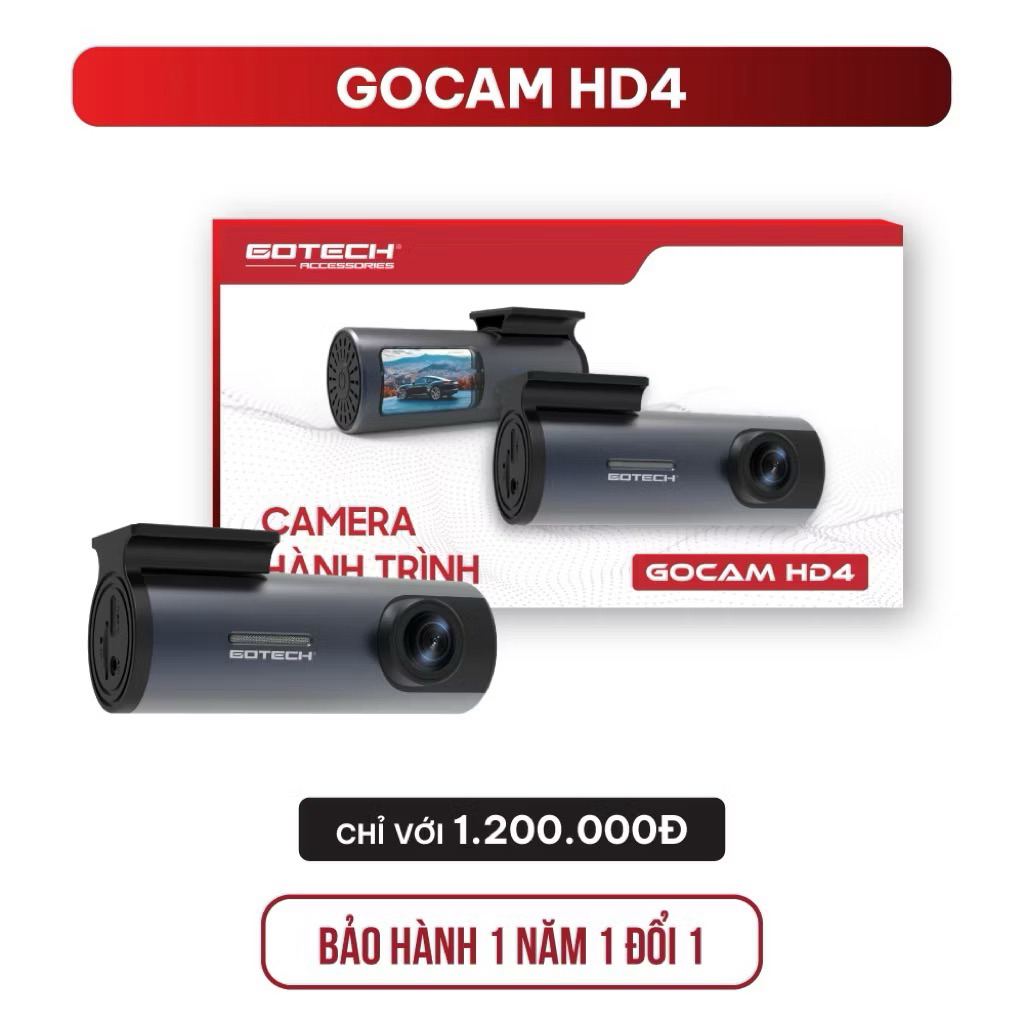 Camera hành trình trước Gotech Gocam HD4 ghi hình chất lượng 2K