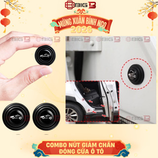 COMBO Nút Giảm Chấn Đóng Cửa Ô Tô [20 TẶNG 4] Nút Giảm Lực Đóng Cửa Xe Hơi Logo Xe Thể Thao Đệm Giảm Chấn Cửa Xe BIG B