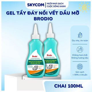 Gel tẩy đáy nồi vết dầu mở BRODIO - Gel tẩy vết bẩn đa năng BRODIO tẩy sạch mọi vết bẩn cứng đầu 150ml - SKYCOM