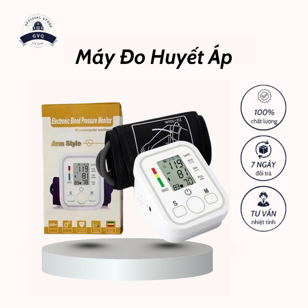 Máy Đo Huyết Áp Điện Tử Có Giọng Nói Tiếng Việt, Thông Minh Kiểm Tra Sức Khỏe Tại Nhà