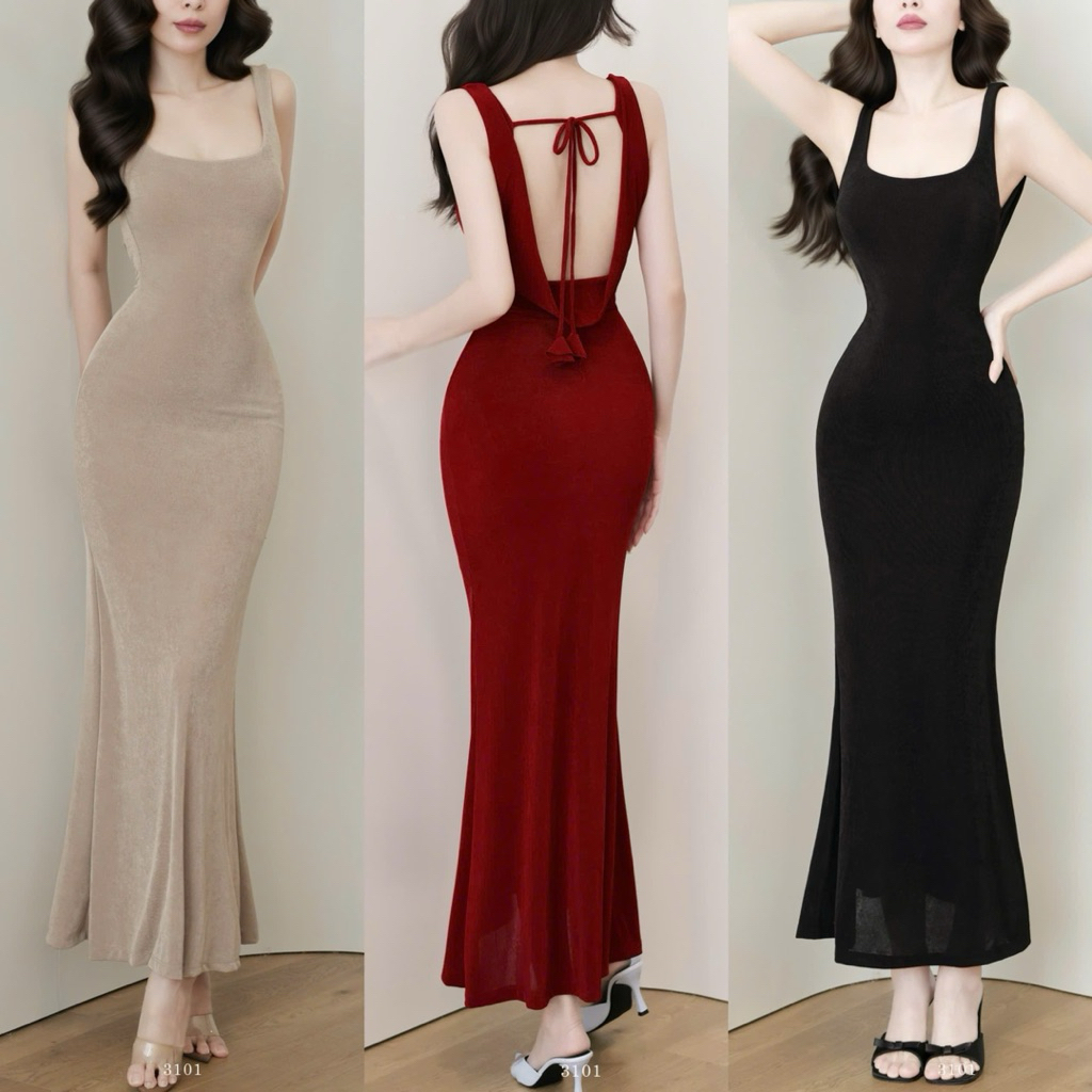 TADstore - Emily Maxi Dress đầm maxi cổ U hở lưng