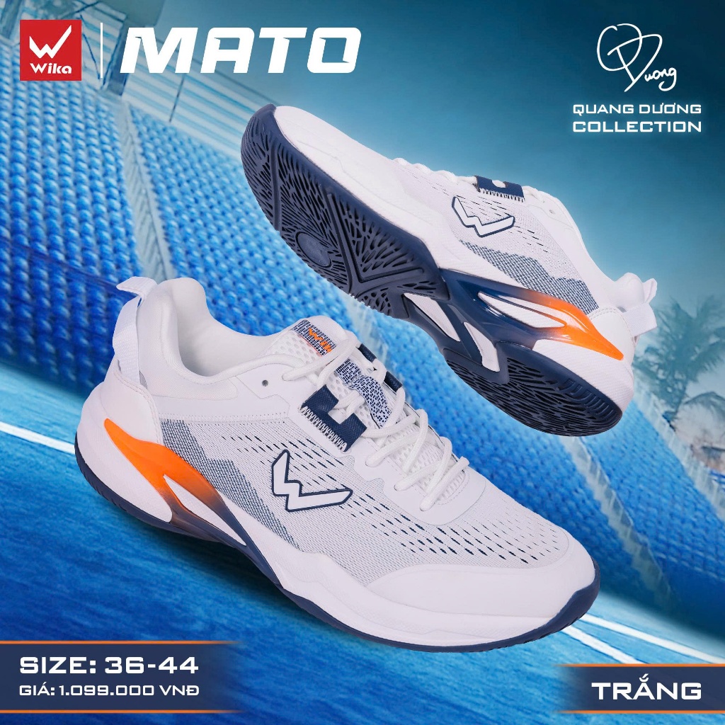 Giày Pickleball WIKA MATO Chính Hãng – Upper Flyknit Co Giãn Đa Chiều, Thiết Kế Thoáng Khí