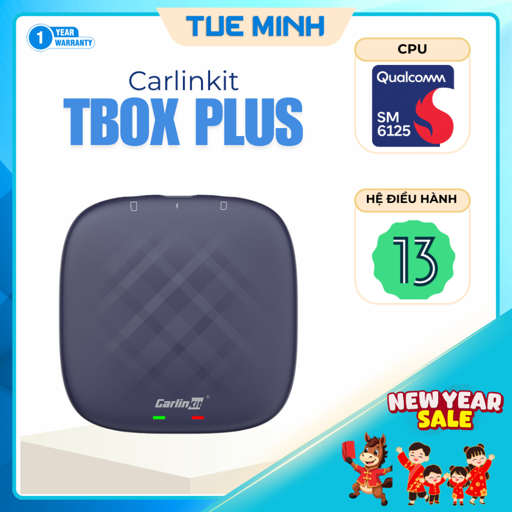 Android Box ô tô Carlinkit Tbox Plus - Android 13, SM6125
