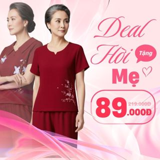  ĐỒ BỘ TRUNG NIÊN NỮ SIÊU MÁT MINH ANH LOẠI BỘ ĐỒ NỮ VẢI ĐŨI SỢI LANH MAB01 