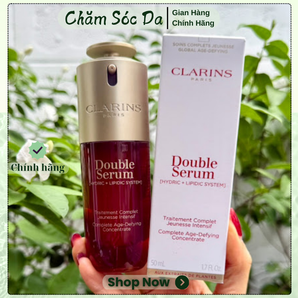 Tinh chất serum trẻ hoá da Clarins Double 50ml