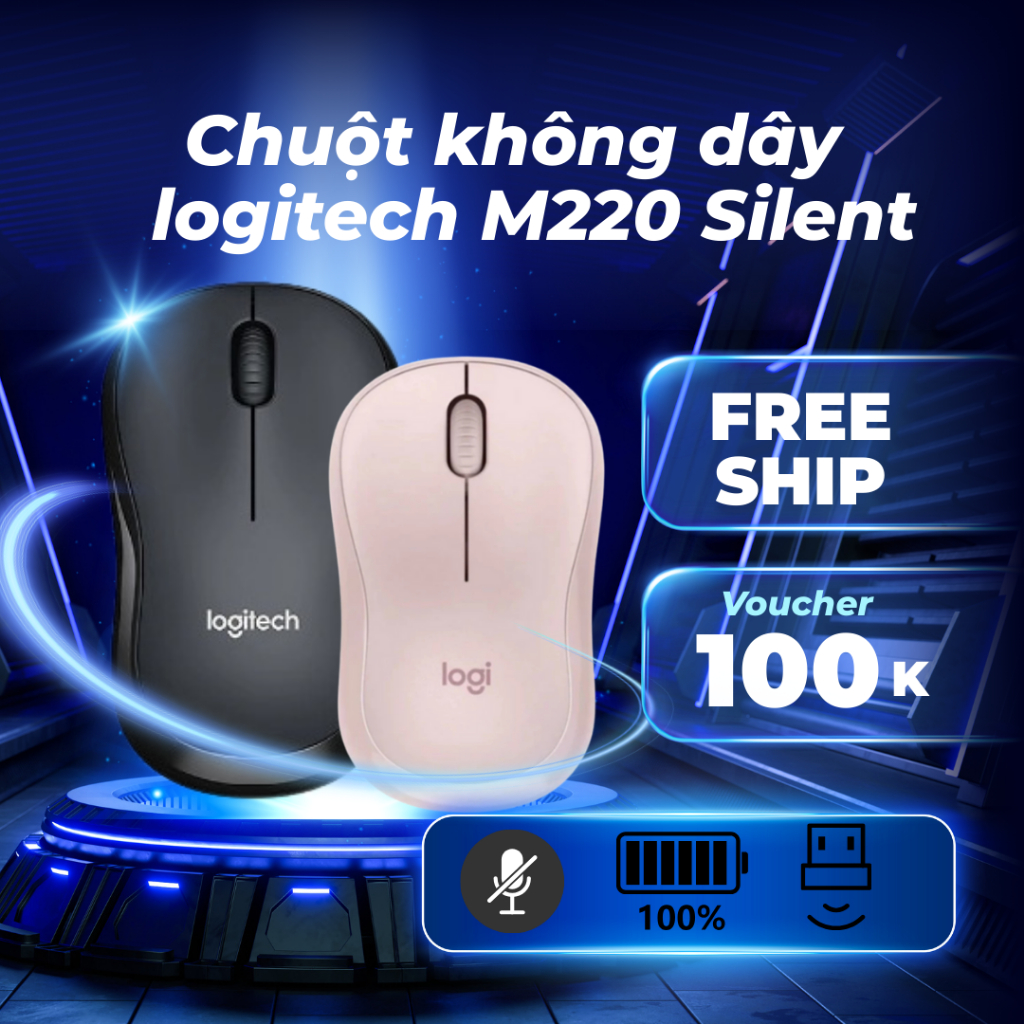 Chuột không dây Logitech M220 Hồng  - Trải nghiệm mượt mà và tiện lợi