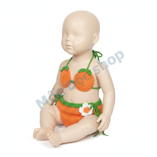 Bikini len cho bé gái – Trái cam - Chụp ảnh, đi biển, quà tặng đầy tháng
