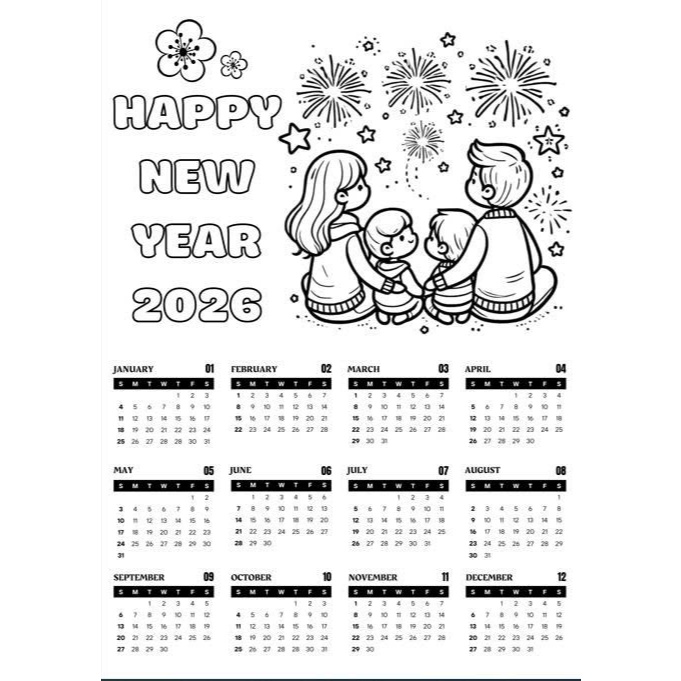 [Hàng mới về, được chọn mẫu] Lịch Tết 2026 khổ A3, A4 in trên giấy cứng định lượng 200gsm cho bé tô 