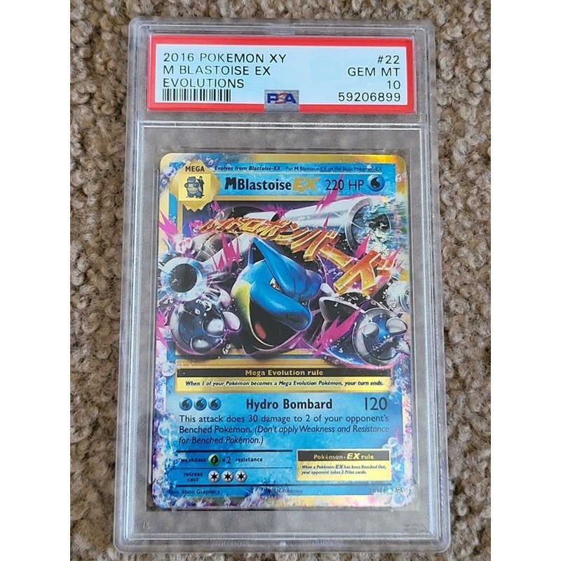 Thẻ PSA 10 Gem Mint Mega Blastoise EX XY Evolutions 22 108 Pokémon English d32 18a