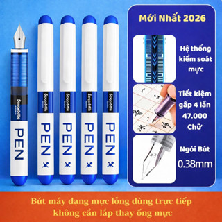 (Mẫu Mới) 2 Bút Máy Gel FP34, Mực Nhanh Khô Viết Êm Trơn Ngòi 0.38mm Chuẩn Nét Chữ Cho Các Bé Học Sinh Tiểu Học.