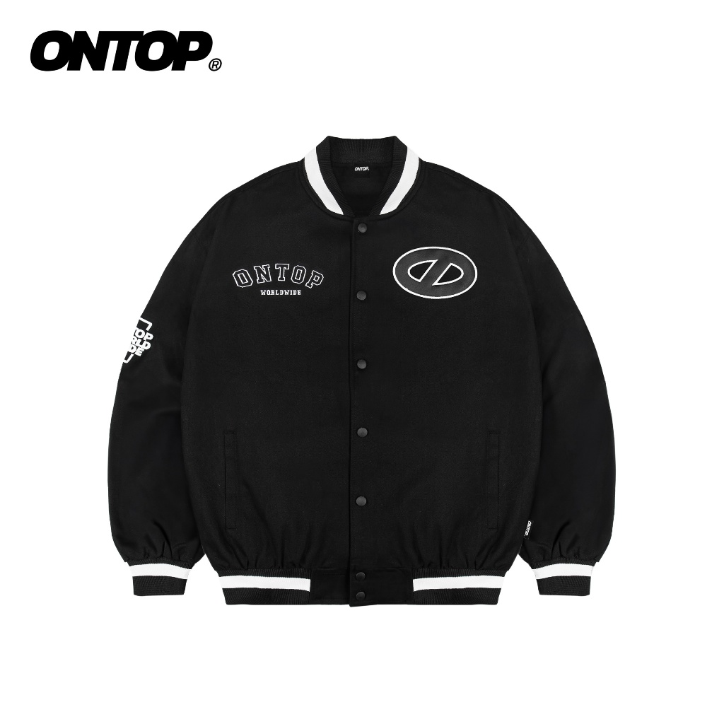 Áo khoác varsity nam vải dạ ONTOP | O19-AK11-KK