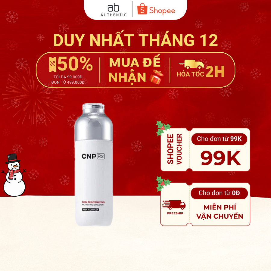    Top 1 bán chạy  Sữa dưỡng trẻ hóa và dưỡng trắng CNP Rx Skin Rejuvenating Activating Emulsion 100ml- AB AUTHENTIC 