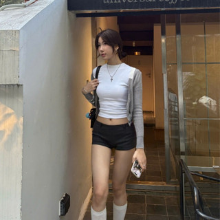  Quần Đùi Tây Cạp Trễ Form Ôm Có Dây Kéo OBSESSION Seline Shorts 