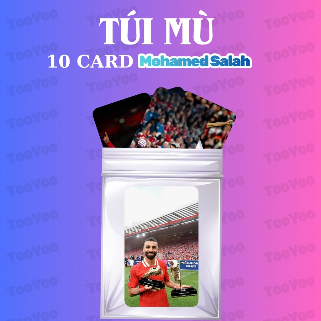 Túi mù gồm 10 card Mohamed Salah bo góc TooYoo CARD0321