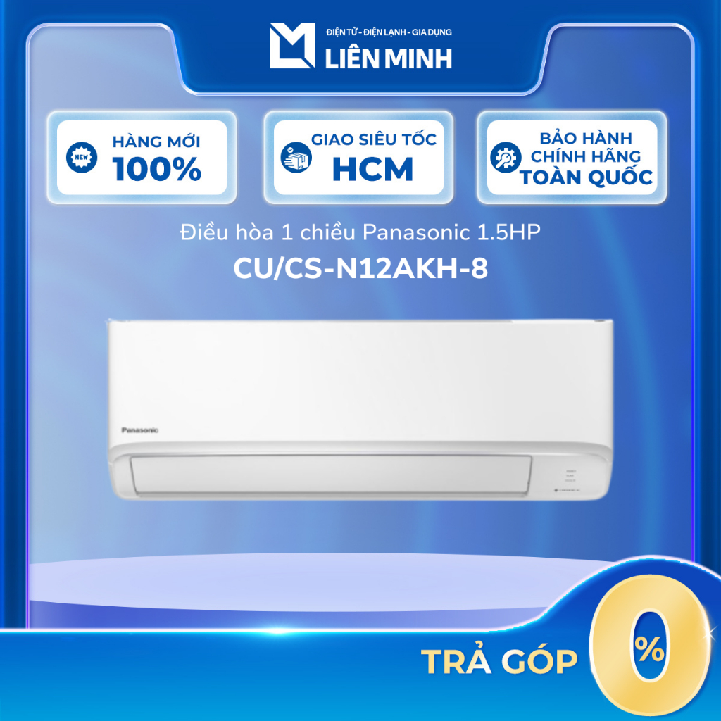 CU/CS-N12AKH-8 - Điều Hòa 1 Chiều Panasonic 12.000BTU - CU/CS-N12AKH-8 [SHIP 0Đ HCM]