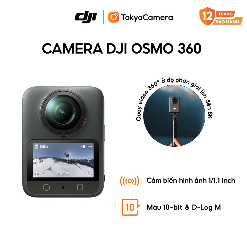 Camera hành động DJI Osmo 360 cảm biến 1/1.1 inch, quay video 360 độ, bảo hành chính hãng 12 tháng | BigBuy360 - bigbuy360.vn
