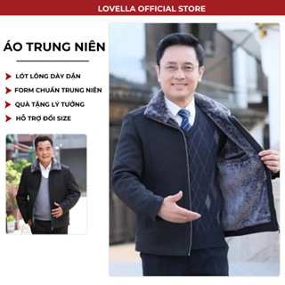  Áo Khoác Nam Trung Niên Lovella Lót Lông Nhung Xịn Hàng Quảng Châu Áo Ấm Trung Niên Tặng Bố Tặng Ông Cao Cấp 