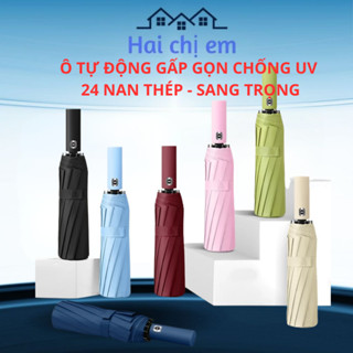Dù Che Nắng Mưa 24 Nan Cao Cấp, Đóng Mở Tự Động , Ô Che Nắng Gấp Gọn Chống Tia UV và Chống Thấm Nước