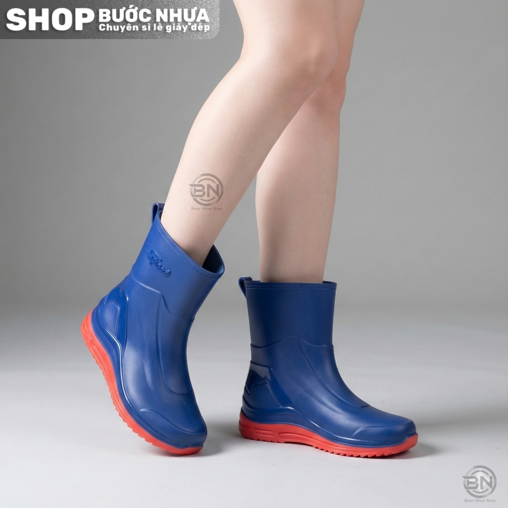Ủng đi mưa đi vườn lao động đi phượt cổ ngắn đế đỏ Size 36 - 43, Ủng cao su chống nước