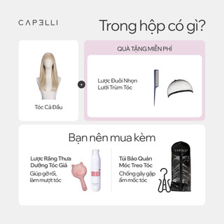 Tóc Giả Nguyên Đầu CAPELLI Cúp Layer Mái Thưa Bạch Kim Luna Wig