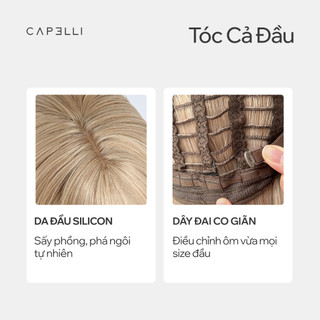 Tóc Giả Nguyên Đầu CAPELLI Cúp Layer Mái Thưa Bạch Kim Luna Wig