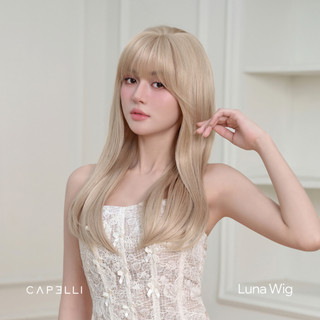 Tóc Giả Nguyên Đầu CAPELLI Cúp Layer Mái Thưa Bạch Kim Luna Wig