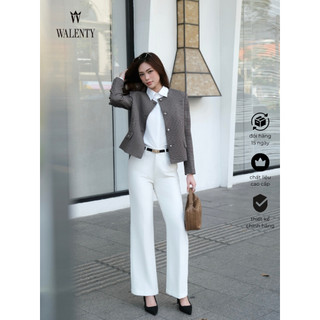 [Walenty] Quần dài nữ ống đứng form chuẩn tôn dáng, vải cotton cao cấp ít nhăn dễ phối đồ