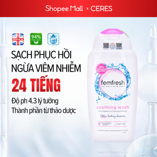 Dung Dịch Vệ Sinh Phụ Nữ Femfresh Giảm Ngứa, Ngừa Khuẩn, Dịu Mẫn Đỏ  Chai 250ml