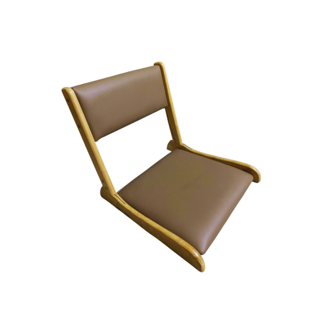 Ghế ngồi bệt kiểu nhật gấp gọn- Ghế ngồi tựa lưng xếp gọn - Ghế ngồi bệt bằng gỗ mặt da bọc nệm đẹp